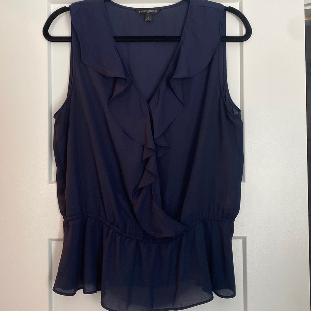 Sheer Banana Republic blouse size L